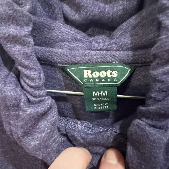 Roots Purple Long Sleeve Pullover Hooded Athletic Sweatshirt Size Medium - Picture 5 of 7